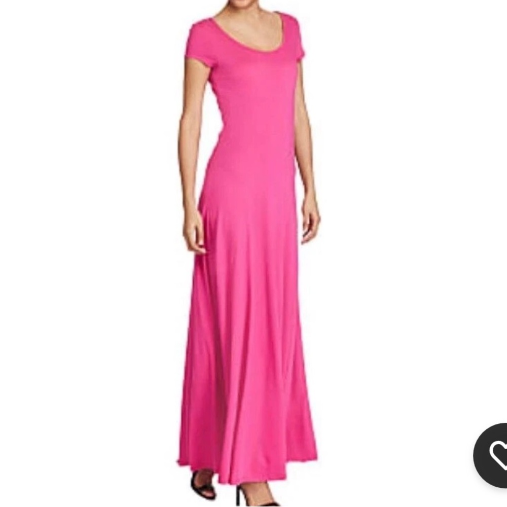 Ralph Lauren Jersey Pink Scoop Neck‎ Maxi Dress